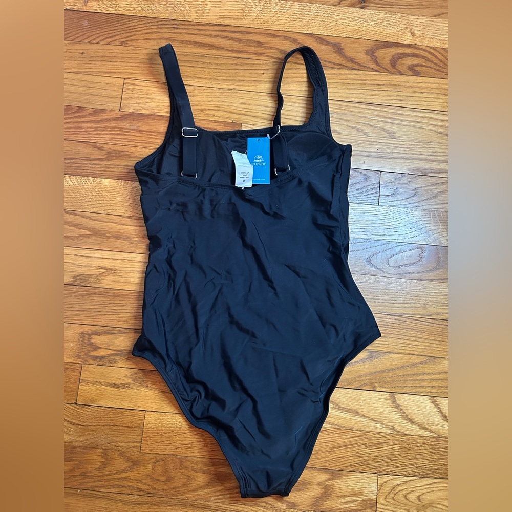 Cupshe Classic Black One-Piece Swimsuit - Picture 2 of 5